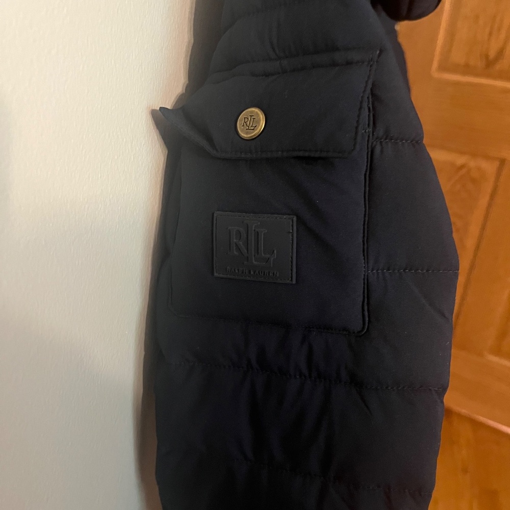 Ralph Lauren navy blue puffer coat - Picture 3 of 6
